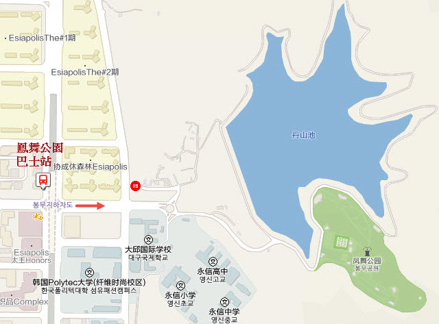 韓國大邱鳳舞公園 (봉무공원) 地圖