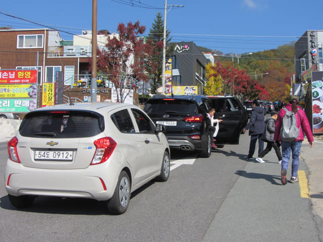 韓國大邱 八公山風景區市中心 往纜車站陡斜馬路