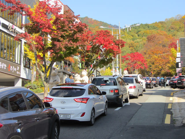 韓國大邱 八公山風景區市中心 往纜車站陡斜馬路