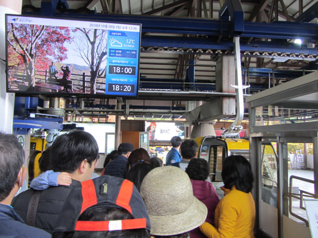 韓國大邱 八公山纜車站月台