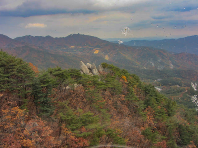 韓國大邱 八公山秋天紅楓葉景色