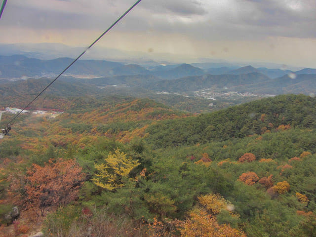 韓國大邱 八公山秋天紅楓葉景色