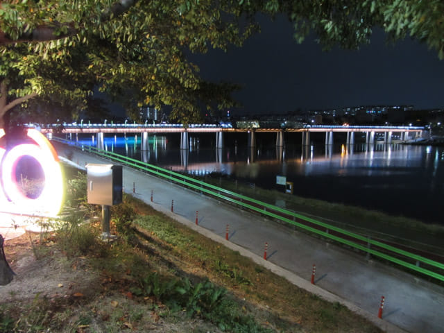 韓國大邱 峨洋鐵橋 琴湖江畔公園 夜色