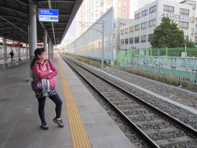 韓國大邱火車站月台
