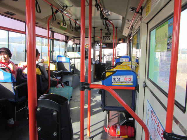 韓國慶山乘 399號巴士往盤谷池