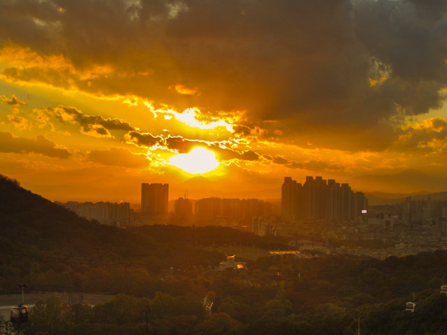 韓國大邱市 大邱塔 日落