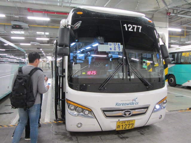 韓國東大邱客運站往安東 (안동 Andong) 高速巴士