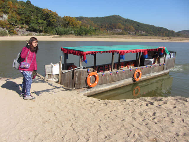 韓國安東河回村 洛東江往芙蓉台(부용대 Buyongdae)渡頭