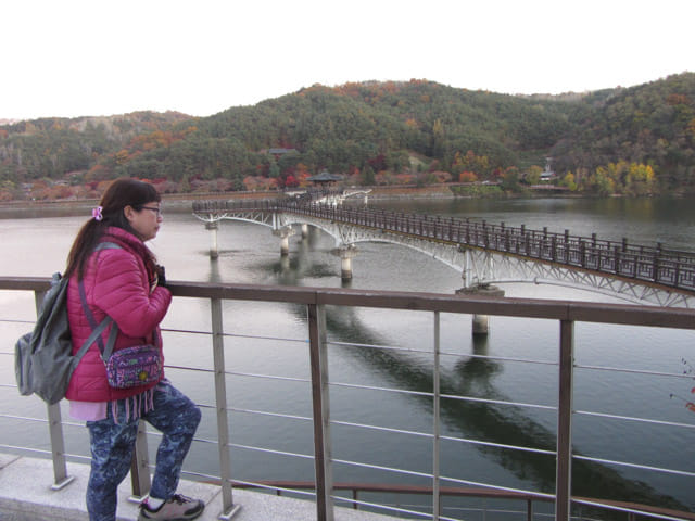 安東月映橋 展望台欣賞 黃昏景色