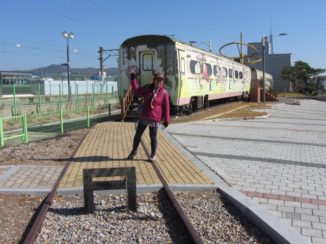 韓國榮州 豐基舊火車站 舊火車卡