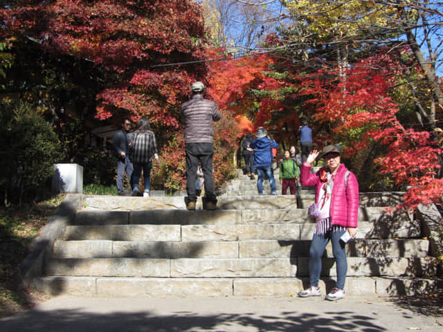韓國榮州浮石寺登山口步道 紅葉