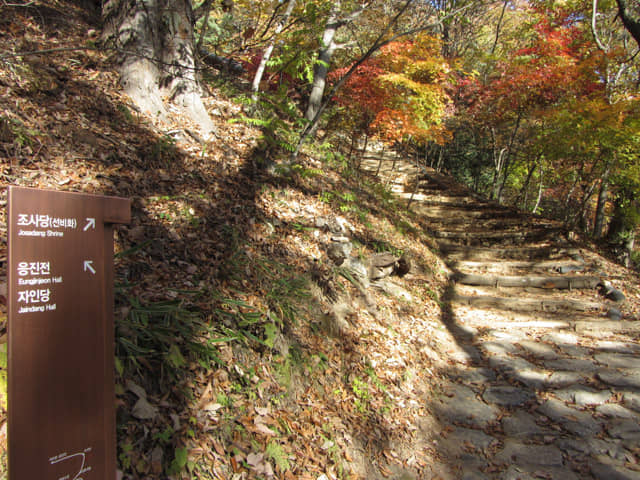 韓國榮州浮石寺 祖師堂、應真殿及慈忍堂岔路口