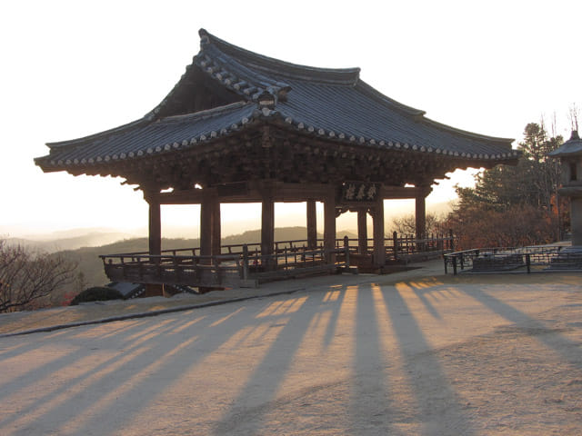 韓國榮州浮石寺 安養樓 黃昏日落景色