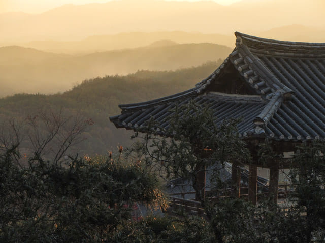 韓國榮州浮石寺 安養樓 黃昏日落景色