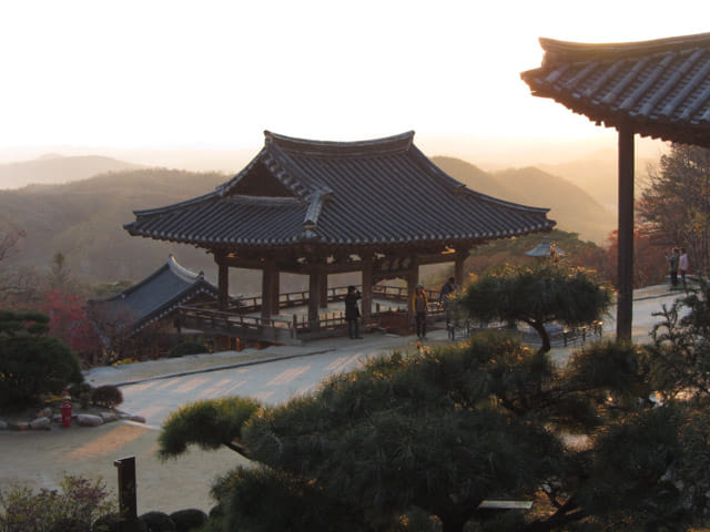 韓國榮州浮石寺 安養樓 黃昏日落景色