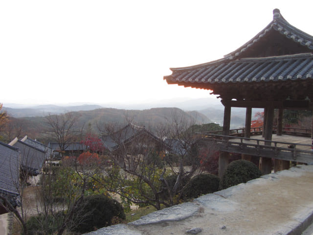 韓國榮州浮石寺 安養樓 黃昏日落景色