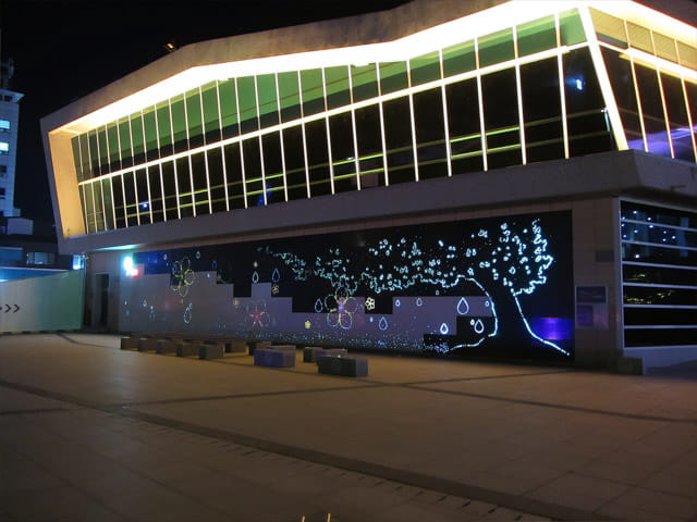 韓國丹陽水族館 燈光璀璨夜色