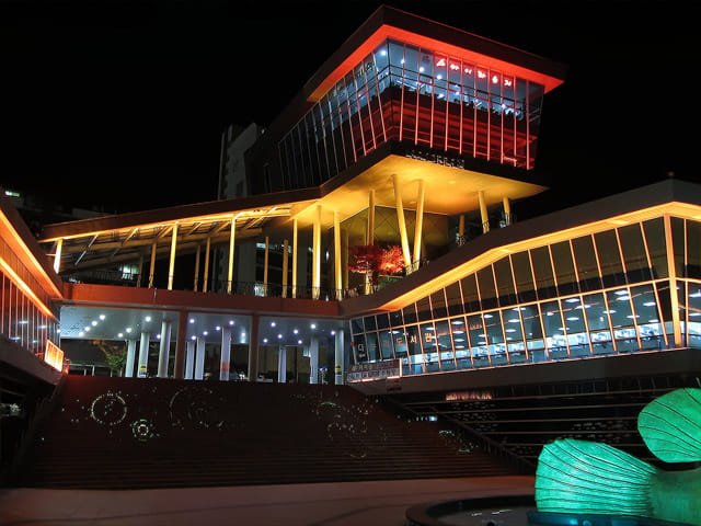 韓國丹陽 Danuri 水族館 燈光璀璨夜色