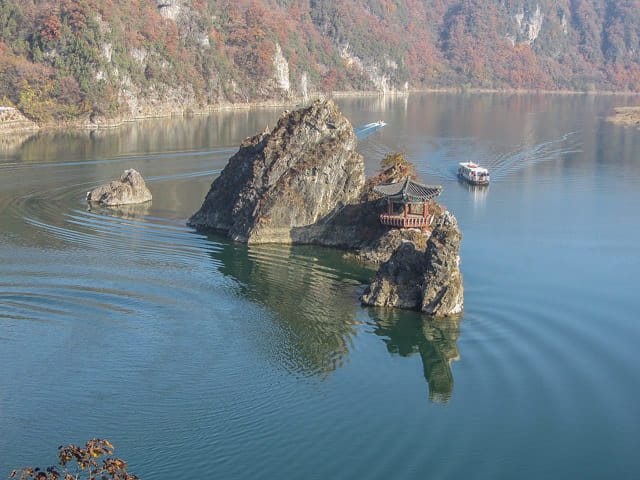 韓國丹陽 島潭三峰展望台