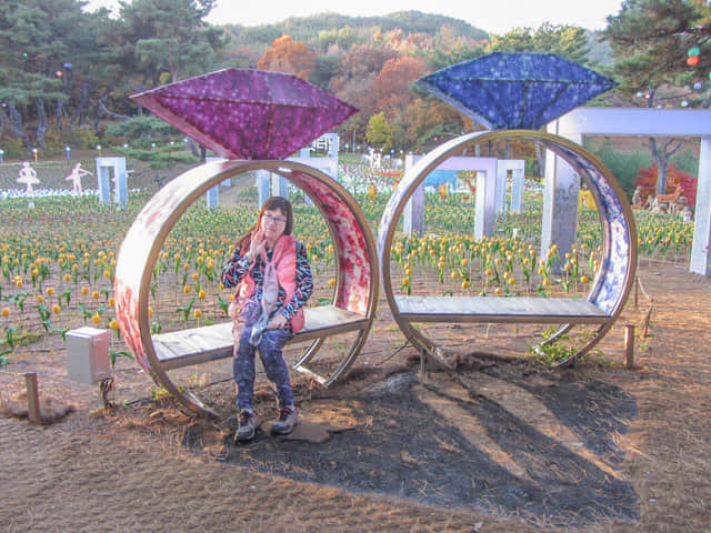 丹陽垂楊介星光隧道 (수양개빛터널 Danyang Suyanggae Light Tunnl) LED燈飾公園