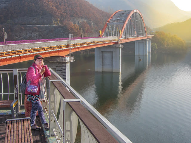 韓國丹陽 南漢江 Gosu 古藪橋 清早景色