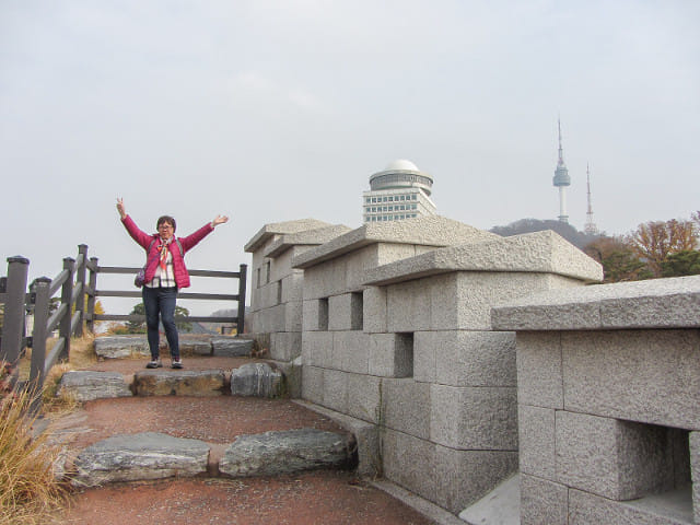 韓國首爾南山公園 首爾城郭 首爾塔